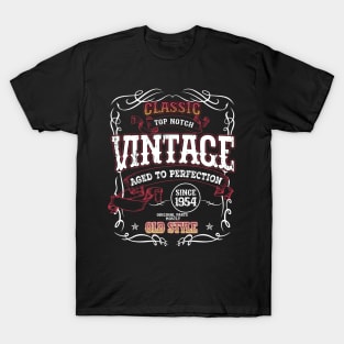 70th Birthday Gift for Men Vintage 1954 Aged to Perfection Sturgis 70th Birthday T-Shirt